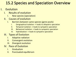 15.2 Species and Speciation Overview