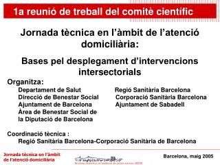 Jornada tècnica en l’àmbit de l’atenció domiciliària: