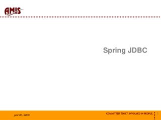 Spring JDBC