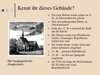 Kennt ihr dieses Gebäude?