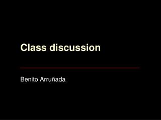 Class discussion