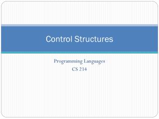 Control Structures