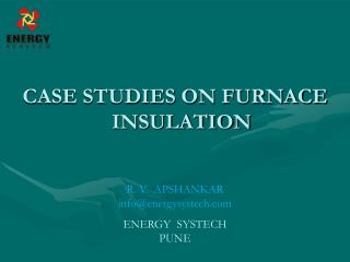 R. V. APSHANKAR info@energysystech ENERGY SYSTECH PUNE