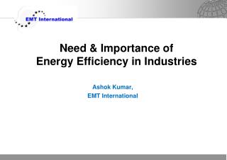 Need &amp; Importance of Energy Efficiency in Industries