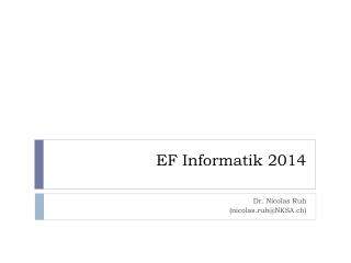 EF Informatik 2014