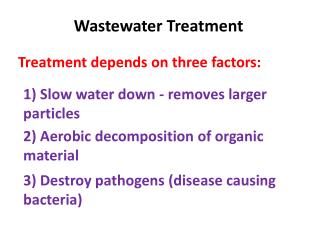 Wastewater Treatment