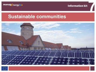 Sustainable communities