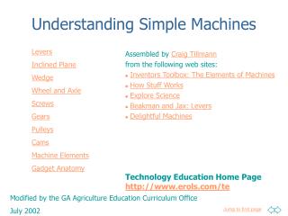 Understanding Simple Machines