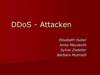 DDoS - Attacken