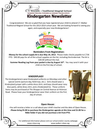 Kindergarten Newsletter