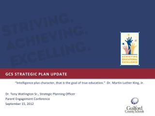 GCS Strategic Plan update