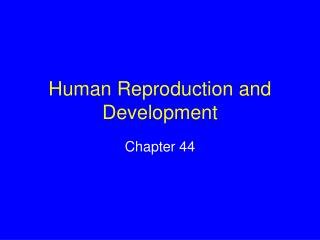 Human Reproduction and Development