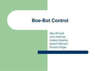 Boe-Bot Control