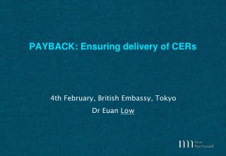 PAYBACK: Ensuring delivery of CERs