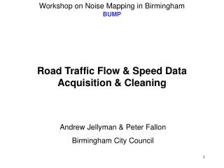 Road Traffic Flow &amp; Speed Data Acquisition &amp; Cleaning