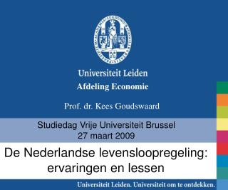 Studiedag Vrije Universiteit Brussel 27 maart 2009