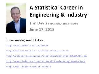 A Statistical Career in Engineering &amp; Industry