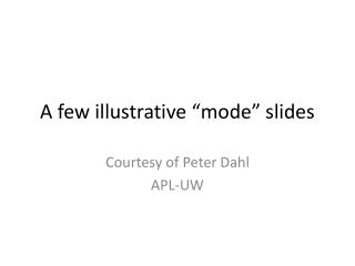 A few illustrative “mode” slides