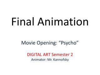 Final Animation