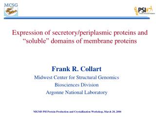 Expression of secretory/periplasmic proteins and “soluble” domains of membrane proteins