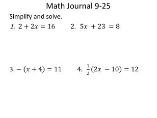 Math Journal 9-25