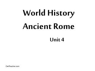 World History Ancient Rome