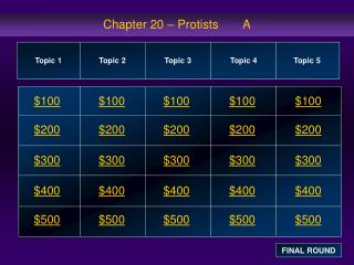 Chapter 20 – Protists A