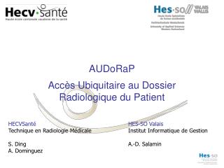 AUDoRaP Accès Ubiquitaire au Dossier Radiologique du Patient
