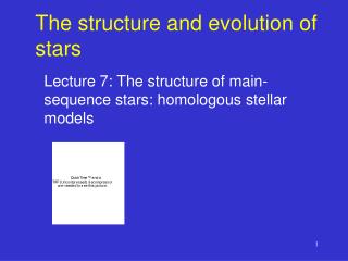 The structure and evolution of stars