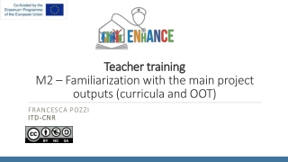 Teacher training M2 – Familiarization with the main project outputs (curricula and OOT)