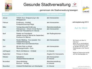 Gesunde Stadtverwaltung