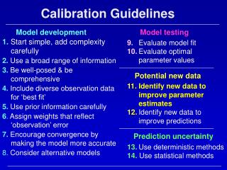 Calibration Guidelines