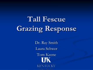 Tall Fescue Grazing Response