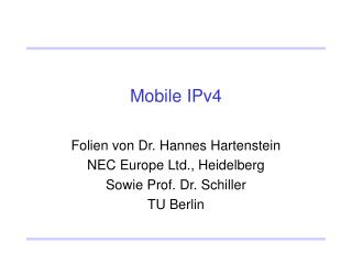 Mobile IPv4