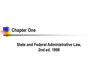 Chapter One