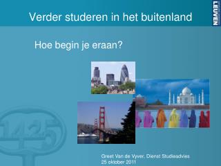 Verder studeren in het buitenland