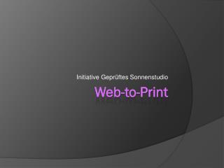 Web- to -Print