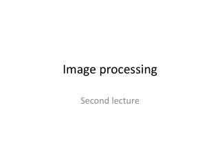 Image processing