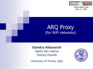 ARQ Proxy (for WiFi networks)