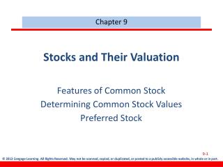 Stocks and Their Valuation