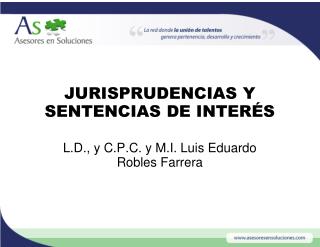 JURISPRUDENCIAS Y SENTENCIAS DE INTERÉS