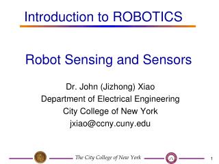 Robot Sensing and Sensors