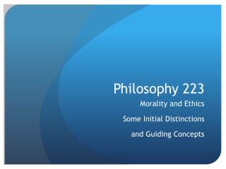 Philosophy 223