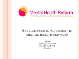 Service user involvement in mental health services