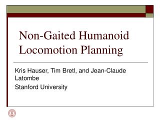 Non-Gaited Humanoid Locomotion Planning