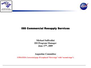 ISS Commercial Resupply Services