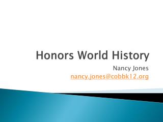 Honors World History