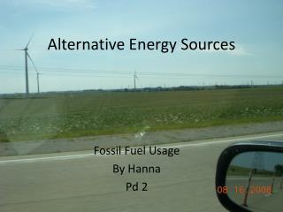 Alternative Energy Sources