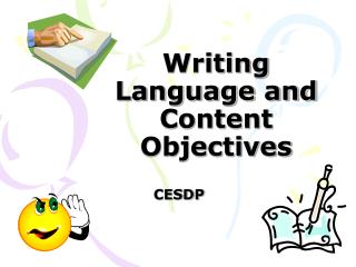 Writing Language and Content Objectives