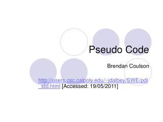 Pseudo Code